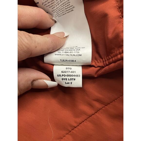 5.11 Tactical Jacket Women's Medium button orange puffer jacket large - Picture 12 of 14